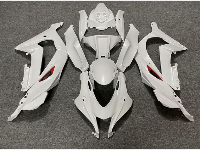 Pearl White Red Trim 2016-2019 Kawasaki ZX10R Motorcycle Fairings Pearl White Red Trim 2016-2019 Kawasaki ZX10R Motorcycle Fairings