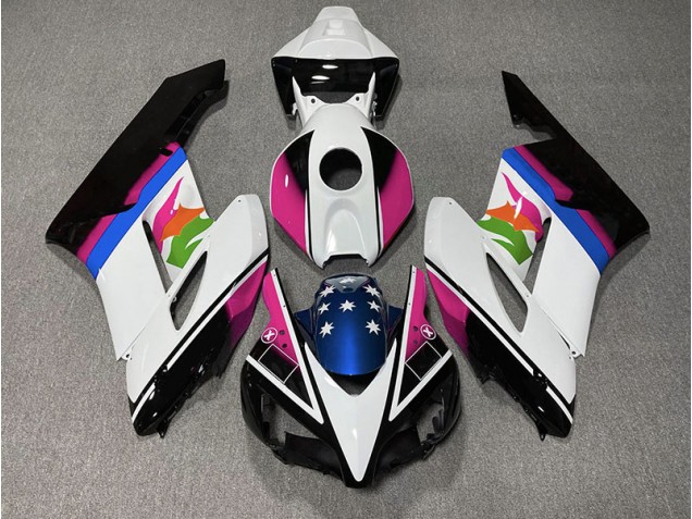 Pink and Blue Flag 2004-2005 Honda CBR1000RR Motorcycle Fairings Pink and Blue Flag 2004-2005 Honda CBR1000RR Motorcycle Fairings