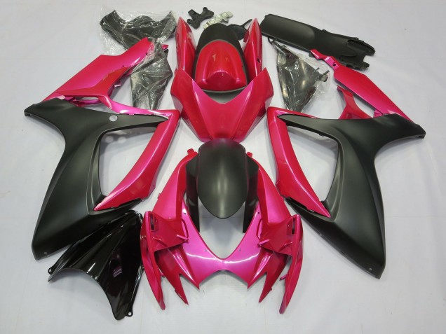 Pink and Matte 2006-2007 Suzuki GSXR 600-750 Motorcycle Fairings Pink and Matte 2006-2007 Suzuki GSXR 600-750 Motorcycle Fairings