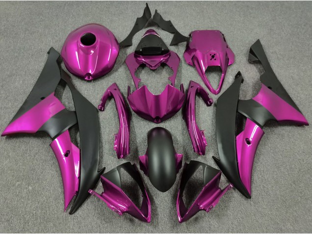 Pink and Matte Black 2008-2016 Yamaha R6 Motorcycle Fairings Pink and Matte Black 2008-2016 Yamaha R6 Motorcycle Fairings