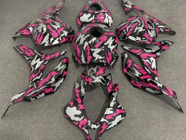 Pink and Silver Camo 2009-2012 Honda CBR600RR Motorcycle Fairings