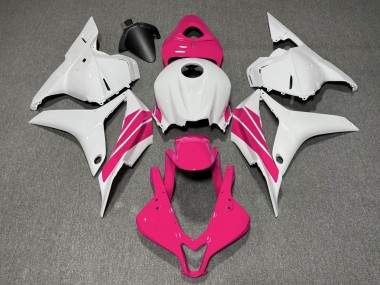 Pink and White Side Stripe 2009-2012 Honda CBR600RR Motorcycle Fairings