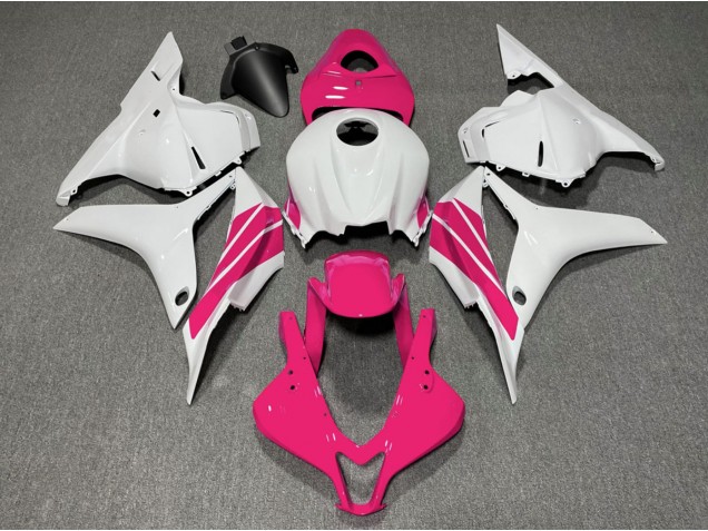 Pink and White Side Stripe 2009-2012 Honda CBR600RR Motorcycle Fairings Pink and White Side Stripe 2009-2012 Honda CBR600RR Motorcycle Fairings
