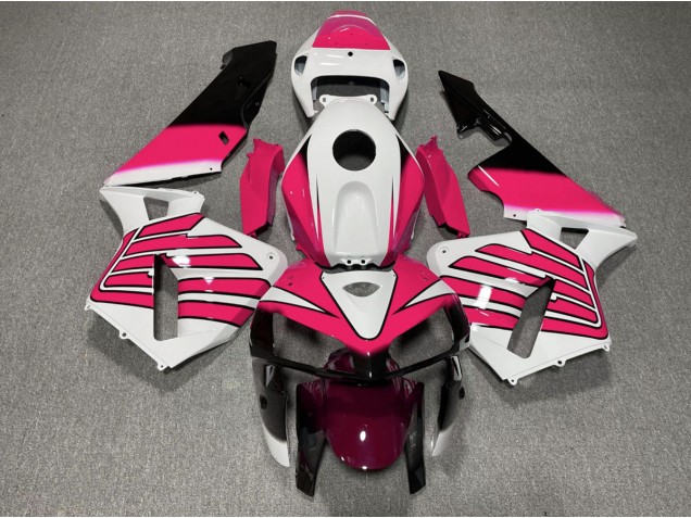 Pink and White Wings 2005-2006 Honda CBR600RR Motorcycle Fairings Pink and White Wings 2005-2006 Honda CBR600RR Motorcycle Fairings