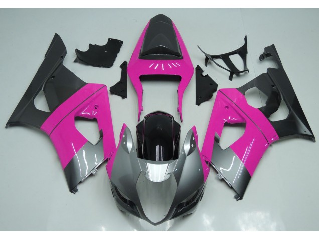 Pink Silver and Black 2003-2004 Suzuki GSXR 1000 Motorcycle Fairings Pink Silver and Black 2003-2004 Suzuki GSXR 1000 Motorcycle Fairings