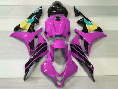 Pink & Teal Bull 2007-2008 Honda CBR600RR Motorcycle Fairings