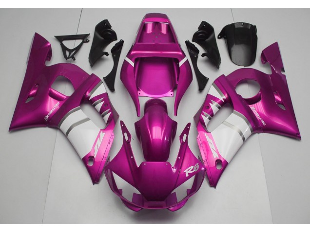 Pink & White 1998-2002 Yamaha R6 Motorcycle Fairings Pink & White 1998-2002 Yamaha R6 Motorcycle Fairings