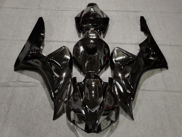 Plain Gloss Black 2006-2007 Honda CBR1000RR Motorcycle Fairings Plain Gloss Black 2006-2007 Honda CBR1000RR Motorcycle Fairings