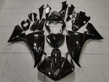Plain Gloss Black 2009-2012 Yamaha R1 Motorcycle Fairings