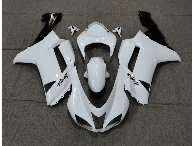 Plain White Gloss 2007-2008 Kawasaki ZX6R Motorcycle Fairings Plain White Gloss 2007-2008 Kawasaki ZX6R Motorcycle Fairings