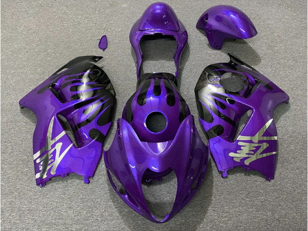 Purple and Black 1997-2007 Suzuki GSXR 1300 Motorcycle Fairings