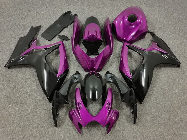 Purple and Black 2006-2007 Suzuki GSXR 600-750 Motorcycle Fairings Purple and Black 2006-2007 Suzuki GSXR 600-750 Motorcycle Fairings