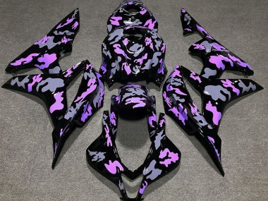 Purple and Gray Camouflage 2007-2008 Honda CBR600RR Motorcycle Fairings
