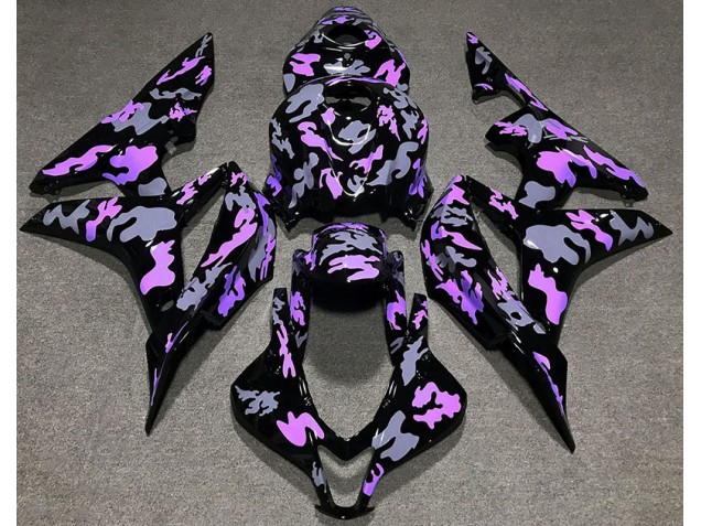 Purple and Gray Camouflage 2007-2008 Honda CBR600RR Motorcycle Fairings Purple and Gray Camouflage 2007-2008 Honda CBR600RR Motorcycle Fairings