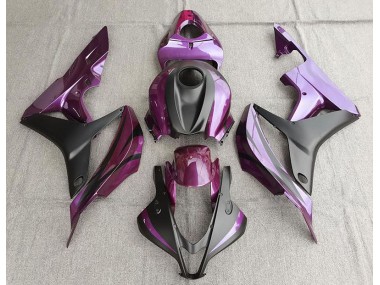 Purple and Matte Black 2007-2008 Honda CBR600RR Motorcycle Fairings