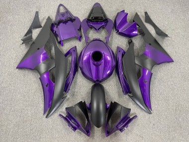 Purple and Matte Black 2008-2016 Yamaha R6 Motorcycle Fairings