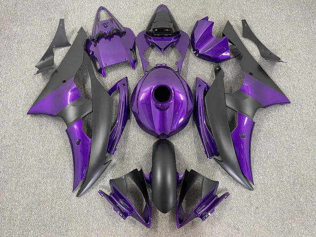 Purple and Matte Black 2008-2016 Yamaha R6 Motorcycle Fairings Purple and Matte Black 2008-2016 Yamaha R6 Motorcycle Fairings