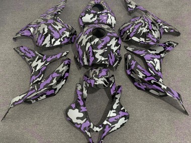 Purple and Silver Camo 2009-2012 Honda CBR600RR Motorcycle Fairings