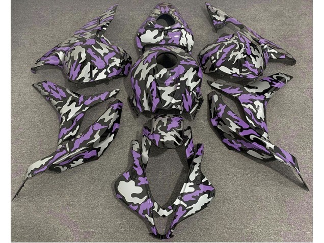 Purple and Silver Camo 2009-2012 Honda CBR600RR Motorcycle Fairings Purple and Silver Camo 2009-2012 Honda CBR600RR Motorcycle Fairings