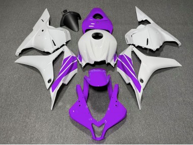 Purple and White Side Stripe 2009-2012 Honda CBR600RR Motorcycle Fairings