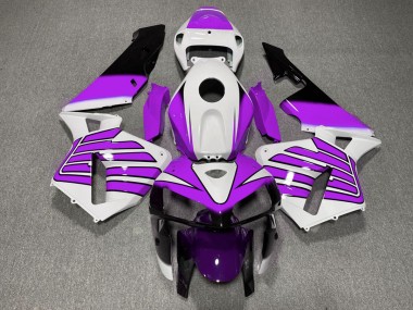 Purple and White Wings 2005-2006 Honda CBR600RR Motorcycle Fairings