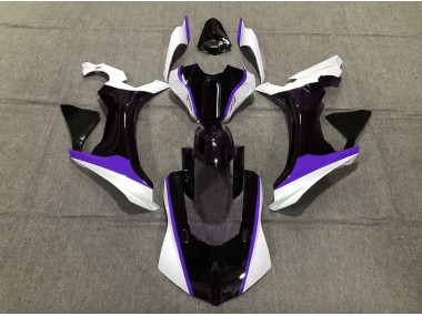 Purple Black and White 2015-2019 Yamaha R1 Motorcycle Fairings