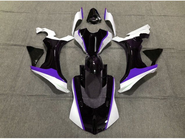 Purple Black and White 2015-2019 Yamaha R1 Motorcycle Fairings Purple Black and White 2015-2019 Yamaha R1 Motorcycle Fairings