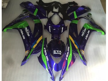Purple Green and Gloss 2016-2019 Kawasaki ZX10R Motorcycle Fairings