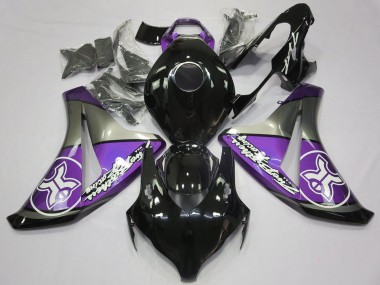 Purple on Black Custom 2008-2011 Honda CBR1000RR Motorcycle Fairings