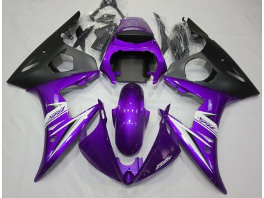 Purple & White 2003-2005 Yamaha R6 Motorcycle Fairings