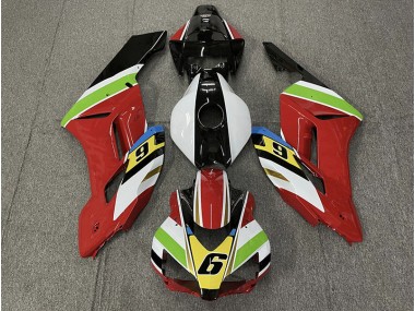 Red 6 2004-2005 Honda CBR1000RR Motorcycle Fairings