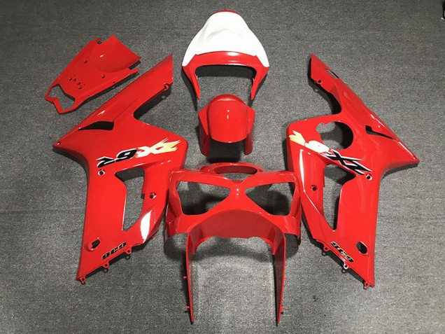 Red 636 2003-2004 Kawasaki ZX6R Motorcycle Fairings Red 636 2003-2004 Kawasaki ZX6R Motorcycle Fairings