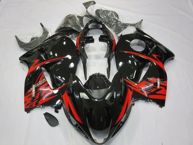 Red and Black 1997-2007 Suzuki GSXR 1300 Motorcycle Fairings Red and Black 1997-2007 Suzuki GSXR 1300 Motorcycle Fairings