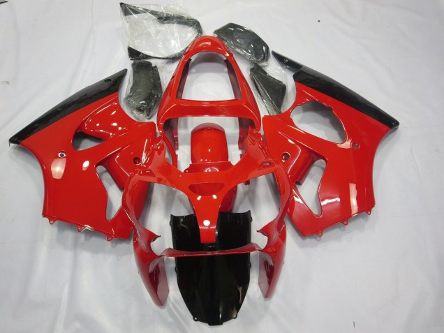 Red and Black 2000-2002 Kawasaki ZX6R Motorcycle Fairings Red and Black 2000-2002 Kawasaki ZX6R Motorcycle Fairings