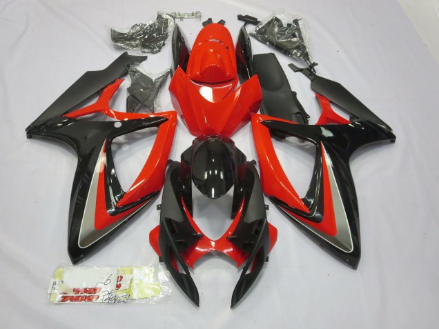 Red and Black 2006-2007 Suzuki GSXR 600-750 Motorcycle Fairings Red and Black 2006-2007 Suzuki GSXR 600-750 Motorcycle Fairings