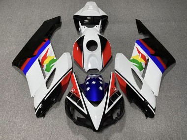 Red and Blue Flag 2004-2005 Honda CBR1000RR Motorcycle Fairings
