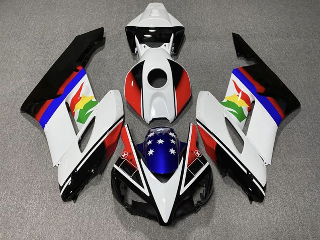 Red and Blue Flag 2004-2005 Honda CBR1000RR Motorcycle Fairings Red and Blue Flag 2004-2005 Honda CBR1000RR Motorcycle Fairings