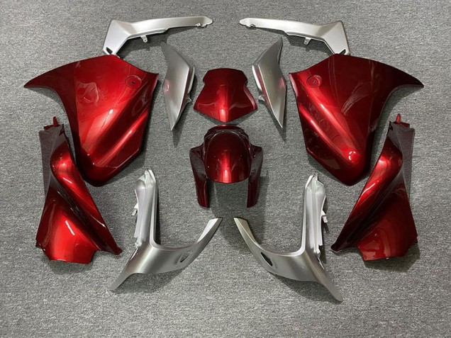 Red and Silver 2010-2013 Honda VFR1200 Motorcycle Fairings Red and Silver 2010-2013 Honda VFR1200 Motorcycle Fairings