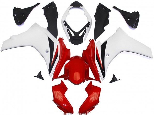 Red and White Gloss 2011-2012 Honda CBR600F Motorcycle Fairings Red and White Gloss 2011-2012 Honda CBR600F Motorcycle Fairings