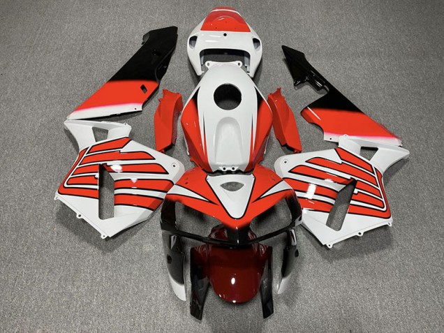 Red and White Wings 2005-2006 Honda CBR600RR Motorcycle Fairings Red and White Wings 2005-2006 Honda CBR600RR Motorcycle Fairings