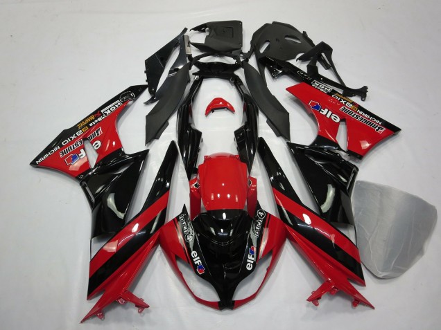 Red Black 2009-2012 Kawasaki ZX6R Motorcycle Fairings Red Black 2009-2012 Kawasaki ZX6R Motorcycle Fairings