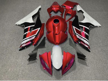 Red Black and White OEM Style 2008-2016 Yamaha R6 Motorcycle Fairings