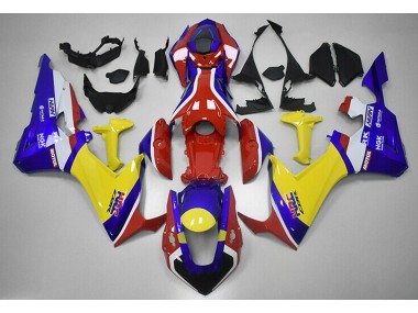 Red Blue and Yellow HRC 2017-2019 Honda CBR1000RR Motorcycle Fairings