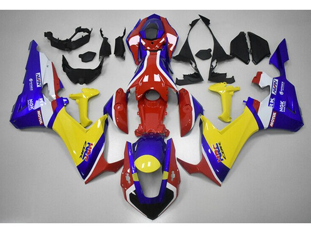 Red Blue and Yellow HRC 2017-2019 Honda CBR1000RR Motorcycle Fairings Red Blue and Yellow HRC 2017-2019 Honda CBR1000RR Motorcycle Fairings