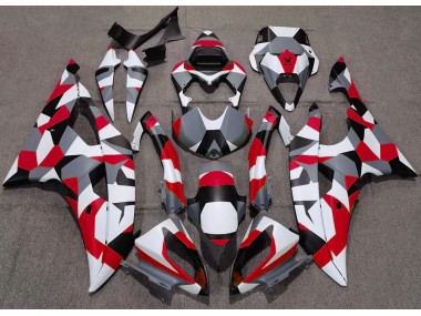 Red Camo Plain 2008-2016 Yamaha R6 Motorcycle Fairings