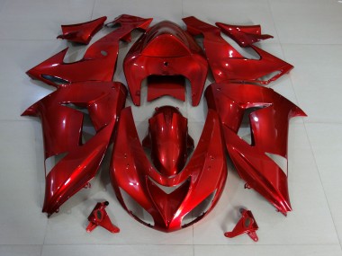 Red Deep Gloss 2006-2007 Kawasaki ZX10R Motorcycle Fairings