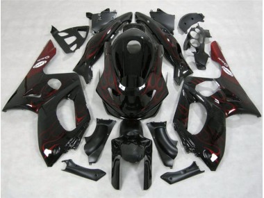 Red Flame 1998-2007 Yamaha YZF600 Motorcycle Fairings