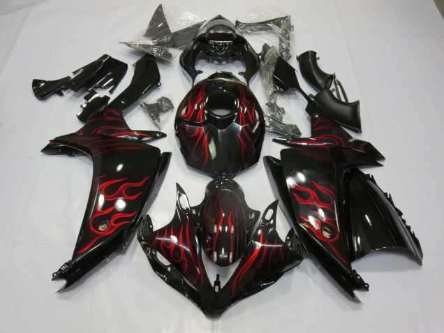 Red Flame 2007-2008 Yamaha R1 Motorcycle Fairings Red Flame 2007-2008 Yamaha R1 Motorcycle Fairings