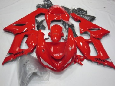 Red Gloss 2005-2006 Kawasaki ZX6R Motorcycle Fairings