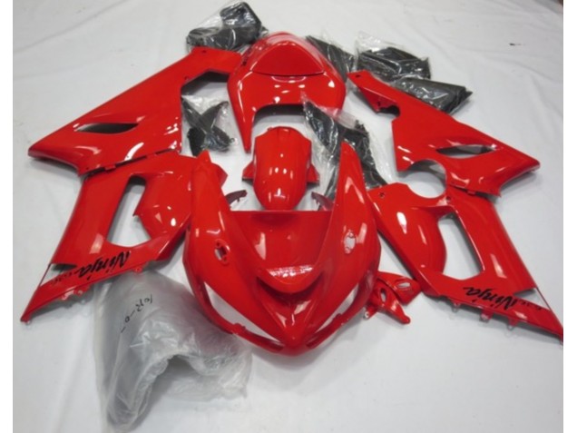Red Gloss 2005-2006 Kawasaki ZX6R Motorcycle Fairings Red Gloss 2005-2006 Kawasaki ZX6R Motorcycle Fairings